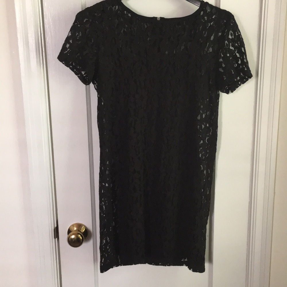 Black lace cocktail dress